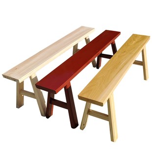 无漆漆酒红色长板凳家用实木杉农村老式木长条单凳