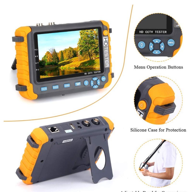 5寸工程宝同轴高清HD TVI CVI CVBS视频监控测试仪HDMI输入VG