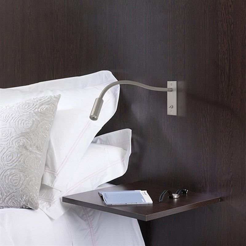 嵌入式带关伸缩软管壁灯 背景墙吧台酒店客房卧室床头阅读灯