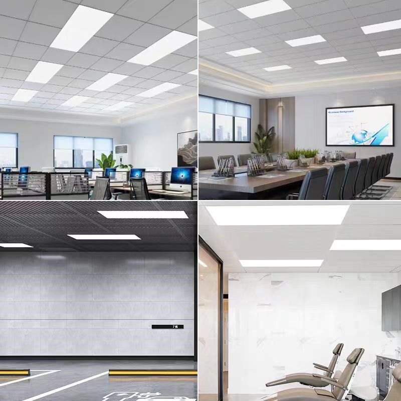 集成吊顶led平板灯铝扣板石膏板嵌入式办公格栅灯