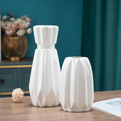 富贵竹瓶 宽口水养客厅酒店艺 白色陶瓷插器