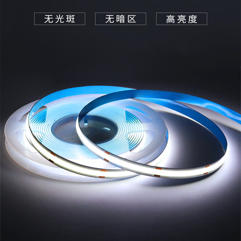 V2V超薄自粘COB灯带条超高亮LED线性超细窄低压灯带MM5MM超密