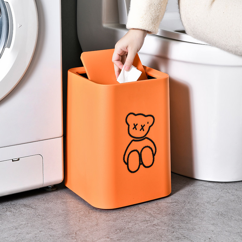 垃圾桶家用新款带盖卫生间专用桶厕所客厅办公室现代翻盖宿舍