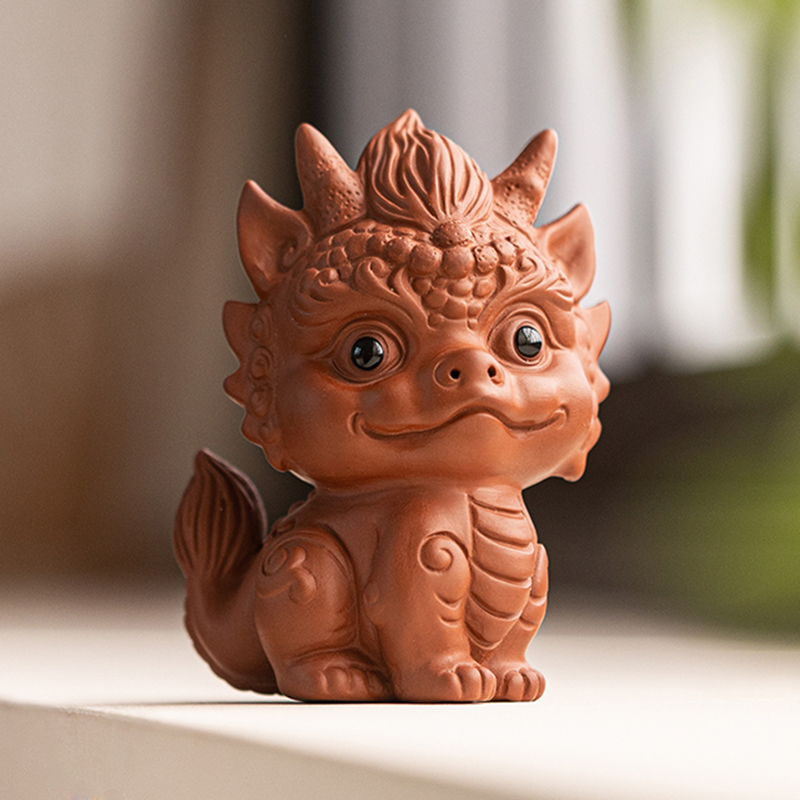 创意紫砂萌龙茶宠摆件可养招财貔貅精品茶玩茶具配件茶桌装饰礼品
