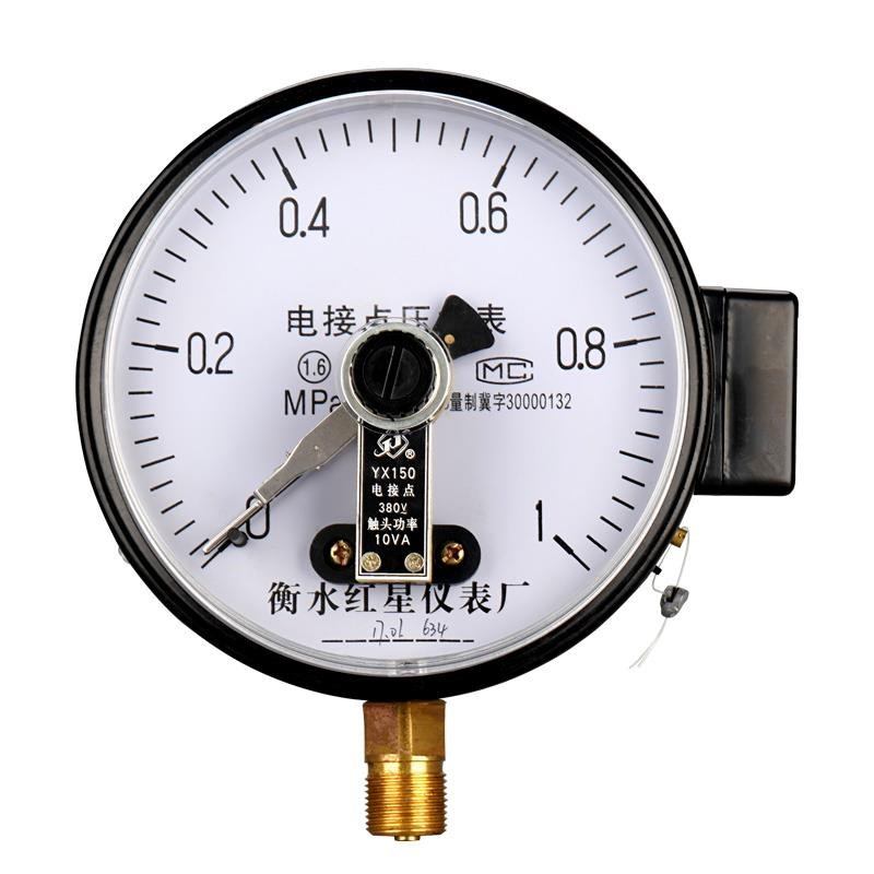 电接点压力表yx150水压表气压表上限下限控P制器开关液压油压抗震