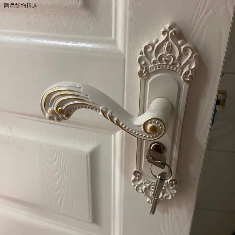 卧室门锁家用通用型卧q室房门锁欧式静音门把手整套通用老式木门