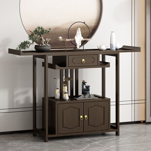 玄关桌入户门条案端景台客厅柜家用窄条桌订婚道具小桌子