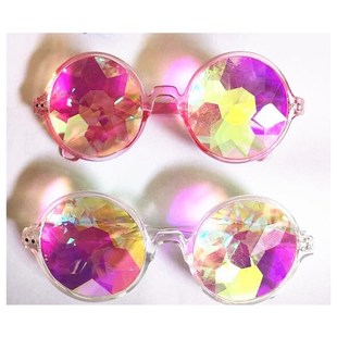 创意马赛克眼镜旅拍婚纱摄影道具万花筒墨镜外景题照相太阳镜