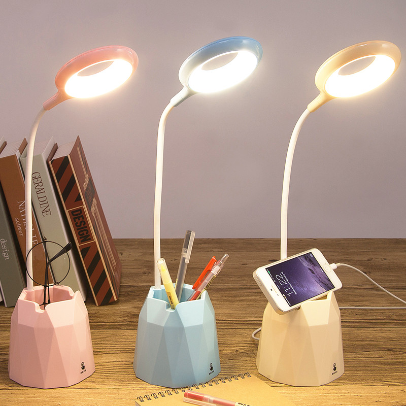 充电护眼小台灯书桌便携两用学生宿舍超长续航大容量夜读灯