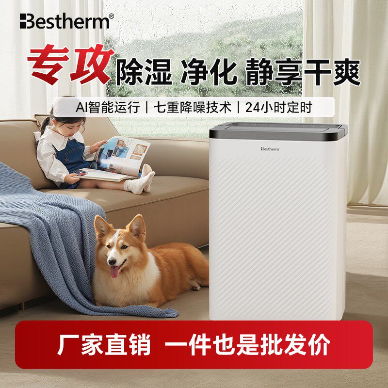 百斯腾除湿器室内吸湿器干燥净化空气大容量去湿客厅卧室