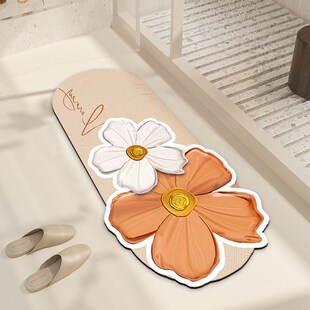 布鲁罗曼韵说浴室地垫硅藻泥吸水软垫房门口防滑垫