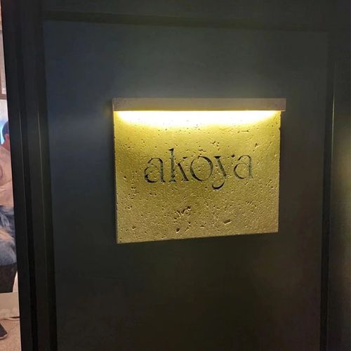 Jimin 侘寂风天然大理石装饰招牌咖啡店洞石广告牌匾商铺酒店门牌