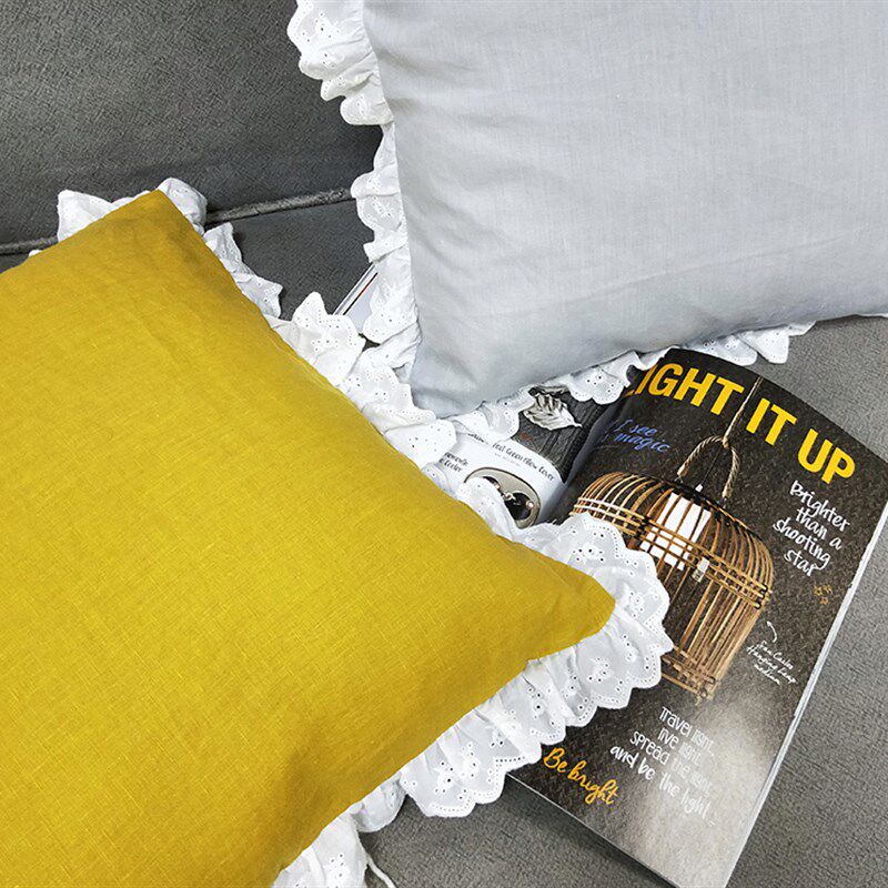 纯亚麻lce靠垫纯欧式宫廷抱枕子cm55cm大靠背含芯
