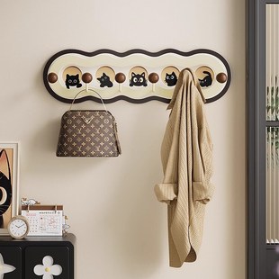 中古风门后挂衣架入户玄关门口创意装 饰墙上壁挂免打孔衣帽挂衣钩