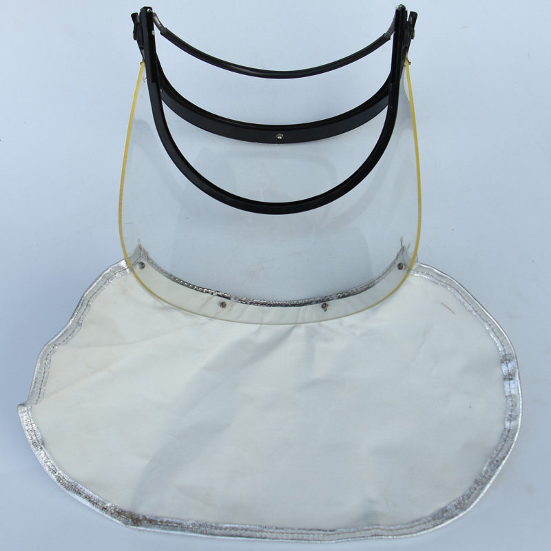 耐高温铝箔披肩面罩炉前工防护冶炼冶金防火隔热面罩劳保面罩