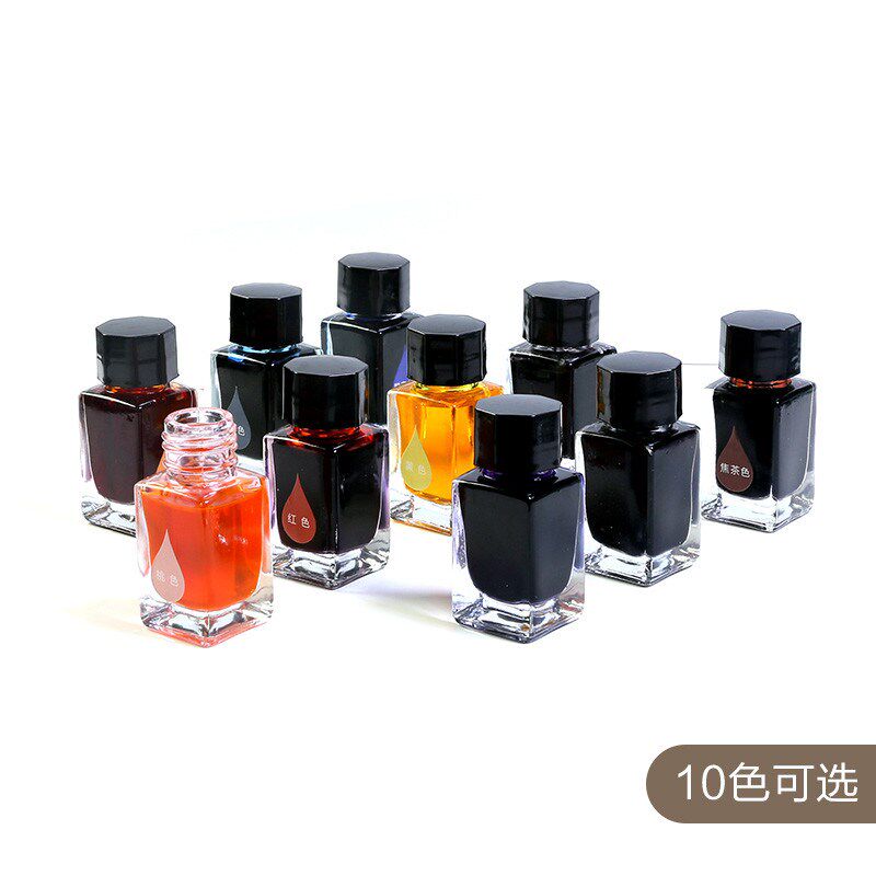 长书钢笔用墨水 钢笔式毛笔墨水 堵笔 通用彩墨黑色 红色 非碳素