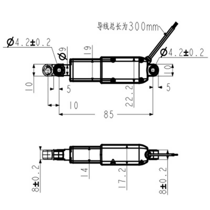 微型电动伸缩杆6V12V24V直流小型线性推杆传动器迷你往复电机