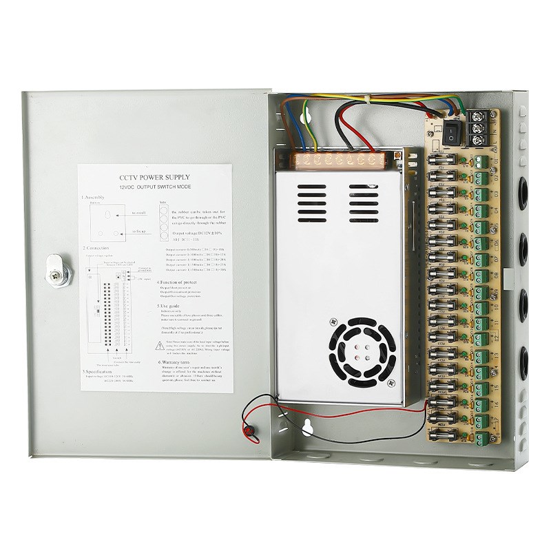 集中供电电源箱12v10a9路24v5aCCTV监控电源箱 直流led开关电源箱