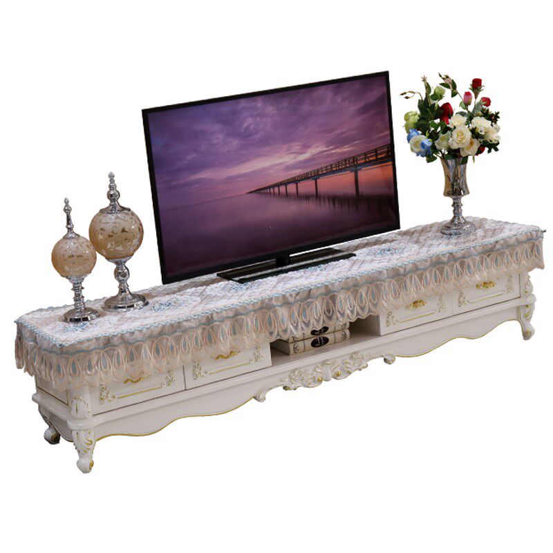 欧式茶几罩 全包通用简欧防滑布艺全盖客厅电视柜罩