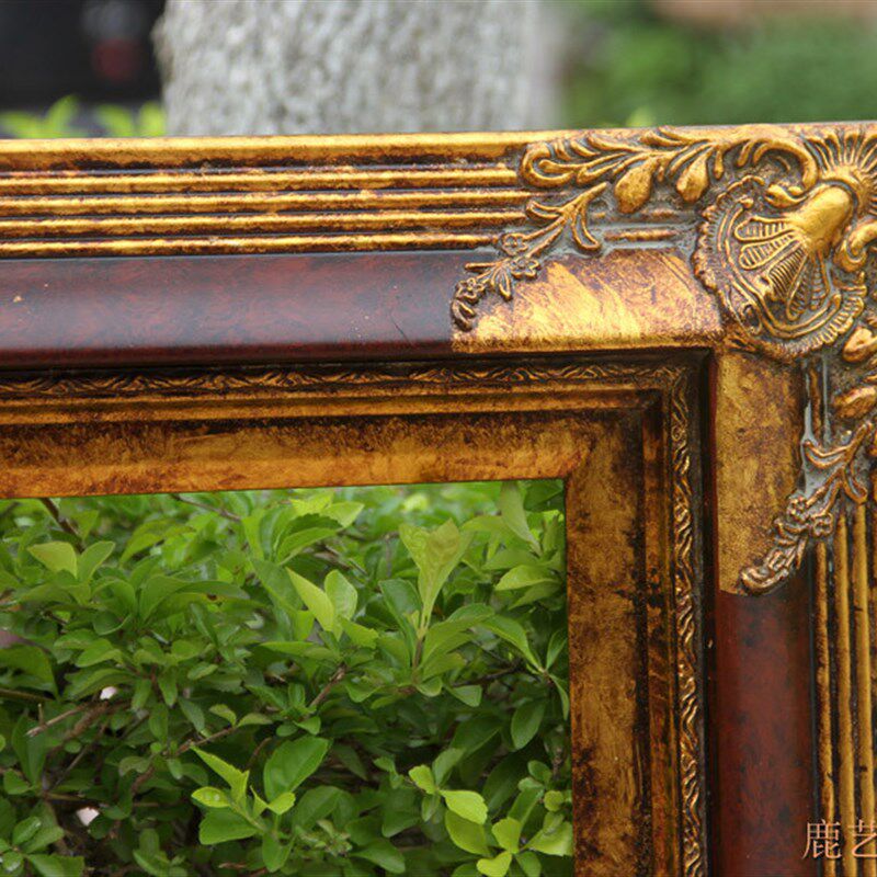 欧式实木油画框婚纱照相框红相框画框定制宽度.cm厚度5cm