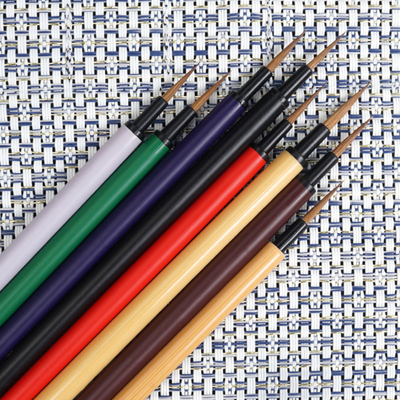 秋宏斋蒲公英彩色竹杆手工毛笔水彩画国画漫画手绘狼毫勾线面相笔