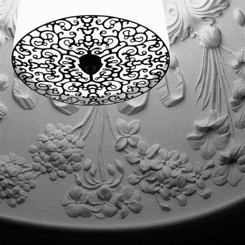 设计师简欧式现代创意田园树脂雕刻空中园半圆形吊灯