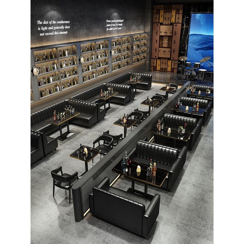 咖啡厅酒吧桌椅西餐烧烤奶茶店甜品店沙发复古休闲餐饮卡座