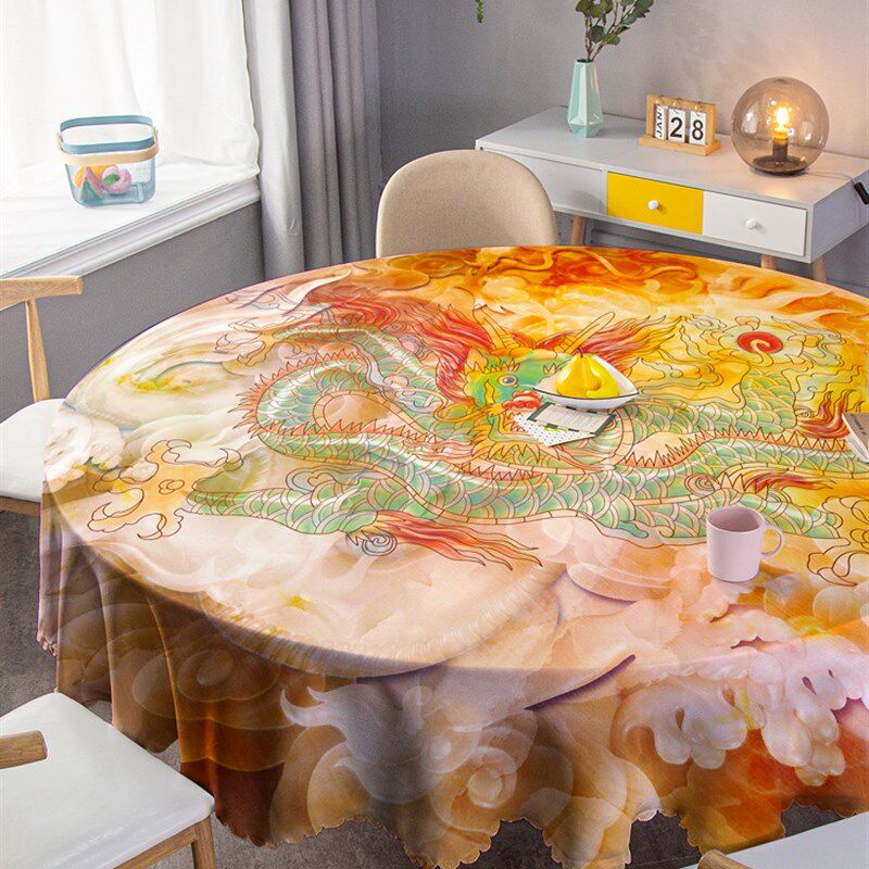 圆桌布定制图案大尺寸饭店酒店餐桌布家用定做图片防水防油雪花缎
