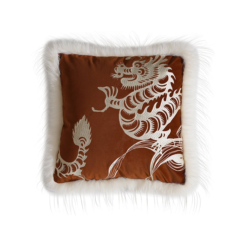 馨生活龙舞 红色结婚订婚抱枕沙发客厅高端龙年婚房装饰靠枕靠垫