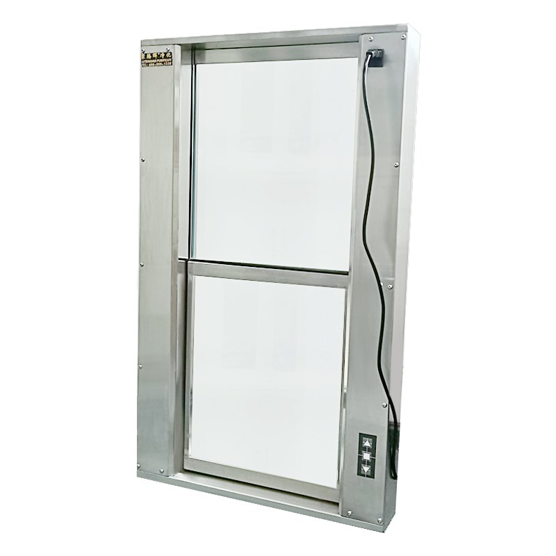 电动升降传递窗一键感应升降门双通互锁不锈钢医用电子升降传递窗