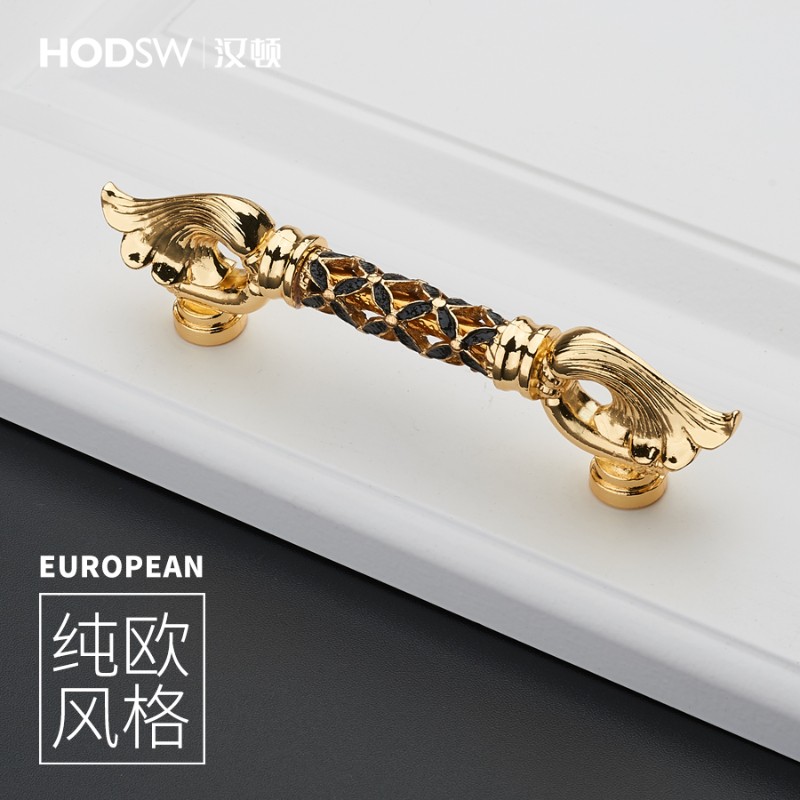汉顿柜门抽屉小拉手金色柜门拉手白色橱柜拉手欧式豪华拉手