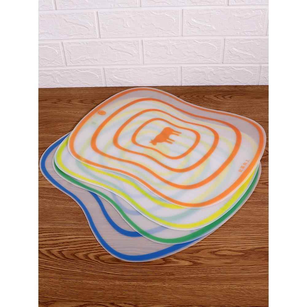 5个装大号磨砂分类切菜案板塑料切水果家用防滑薄片透明菜板砧板