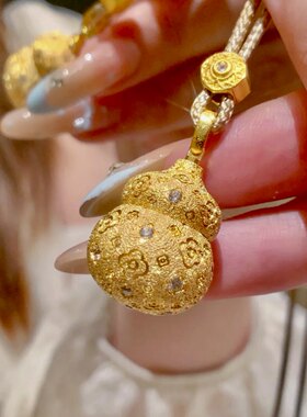 「葫蕴福禄」新中式爆闪金色葫芦项链复古轻奢精致贵气秋冬毛衣链