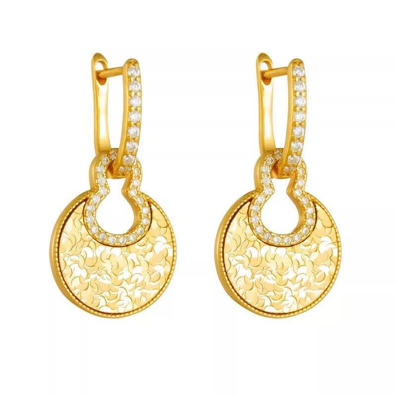 碎冰冰葫芦耳环满钻金色福禄耳饰爆闪复古百搭高级两戴可拆耳圈女,模玩/动漫/周边/娃圈三坑/桌游,动漫手表/项链/饰品,淘宝优惠券,粉丝福利购,淘宝优惠卷