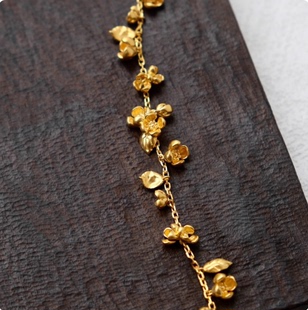 新中式复古金色桂花流苏手链2025新款轻奢小众设计感高级气质手饰