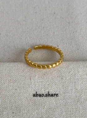 八方来财戒指ins小众设计轻奢高级感指环招财百搭时尚手饰椭圆形