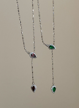 多戴法灵蛇项链女青蛇小众高级锁骨链新款冷淡风蛇年本命年毛衣链