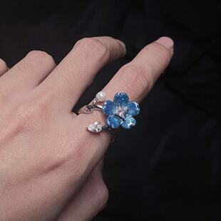 恋与深空沈星回戒指动漫周边星辰花衍生印指环二次元饰品礼物国风