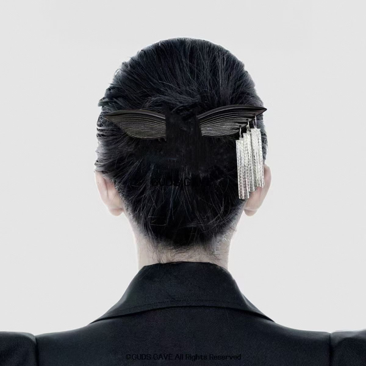 新中式狐耳双尖发饰发簪小众设计古风旗袍马面裙日常简约簪子汉服