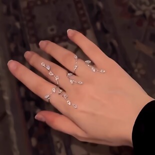 世界之外夏萧因印象戒指二次元饰品心上月紫色月亮开口指环饰品