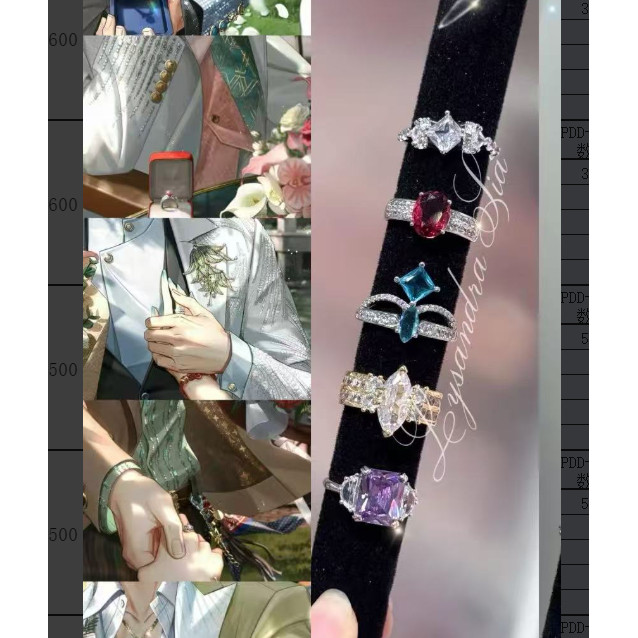 光与夜之恋五周年纪念结婚求婚戒指游戏动漫动漫周边小众设计指环