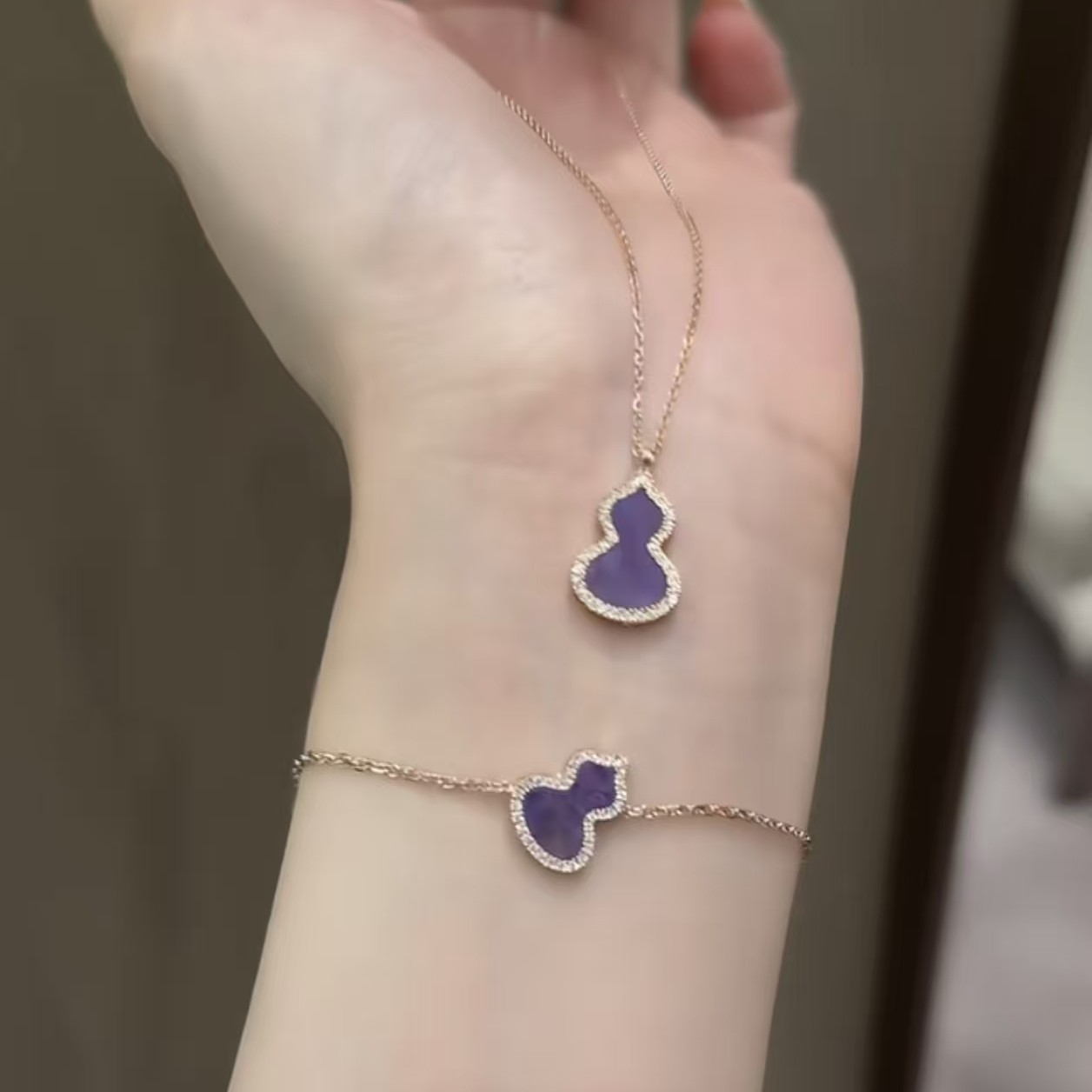 紫气东来超显白葫芦项链手链