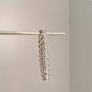 【虔诚主义】满钻十字架黑色极细手绳复古2025新款百搭叠戴手链女