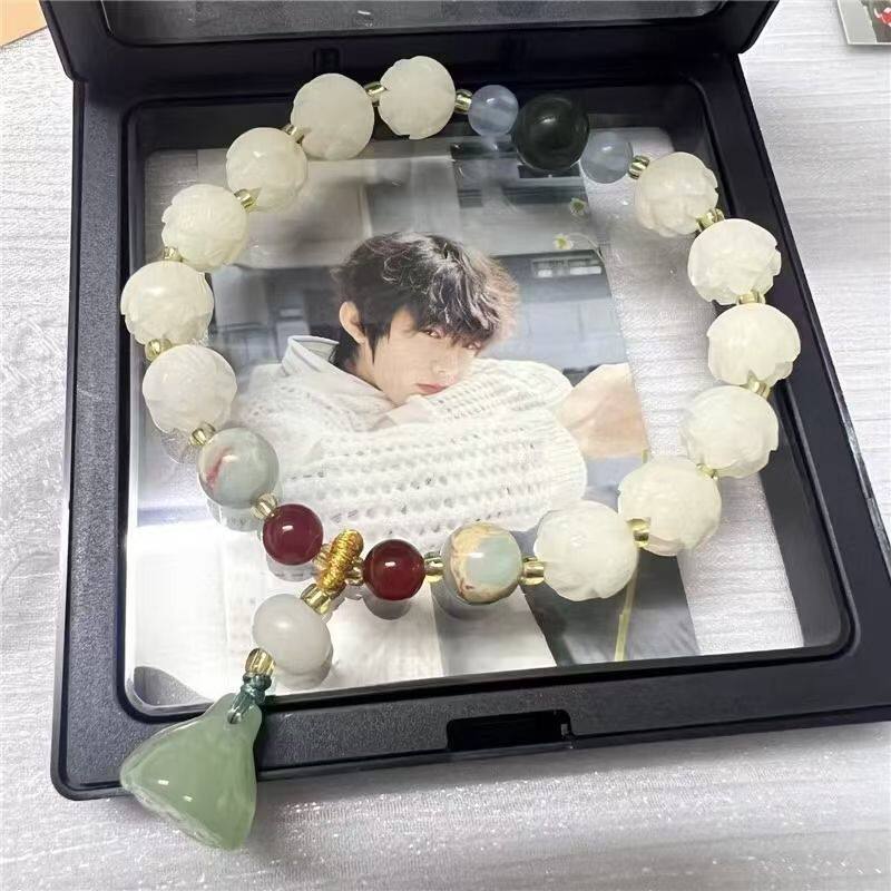 陈奕恒手链同款手绳白玉莲花菩提好事连连上岸手串成品陈奕恒手绳