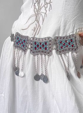 金属腰链配饰配裙子高级感2025新款小众百搭身体链民族风腰带女款