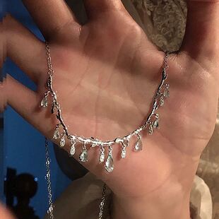 仙仙的~超美精致流苏水滴项链女毛衣链轻奢小众锁骨链网红颈链