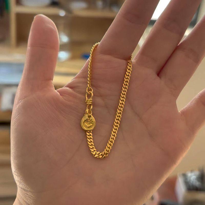 金色古巴链轻奢百搭手链本命年