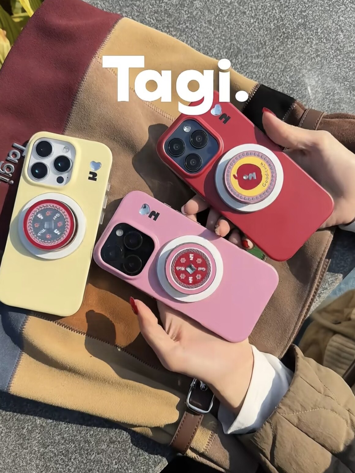 Tagi.《塔皮金币》开心苹安财运金币苹果多色防摔保护壳磁吸手机壳