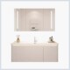 奶油风浴室柜公分9陶瓷一体盆洗手脸盆柜