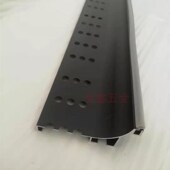 整体柜门铝合金型带透气免拉手哑黑支